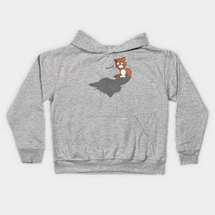 Cat thinking big Kids Hoodie